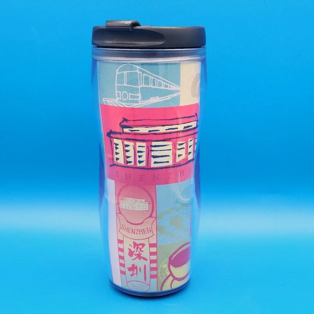 Vintage 2005 Starbucks Shenzhen Thermal Insulated 12 oz. Travel‎ Mug